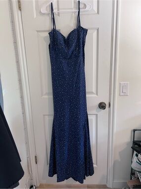 Navy Midnight Mermaid Maxi Dress